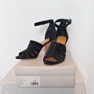 1. State Nallay Black Heeled Sandal Size 9M